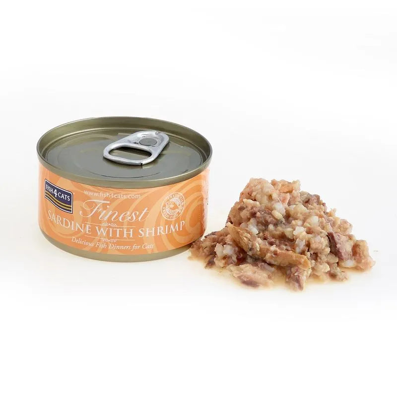 Fish4Cats Filete de Sardina con Camarón para Gatos