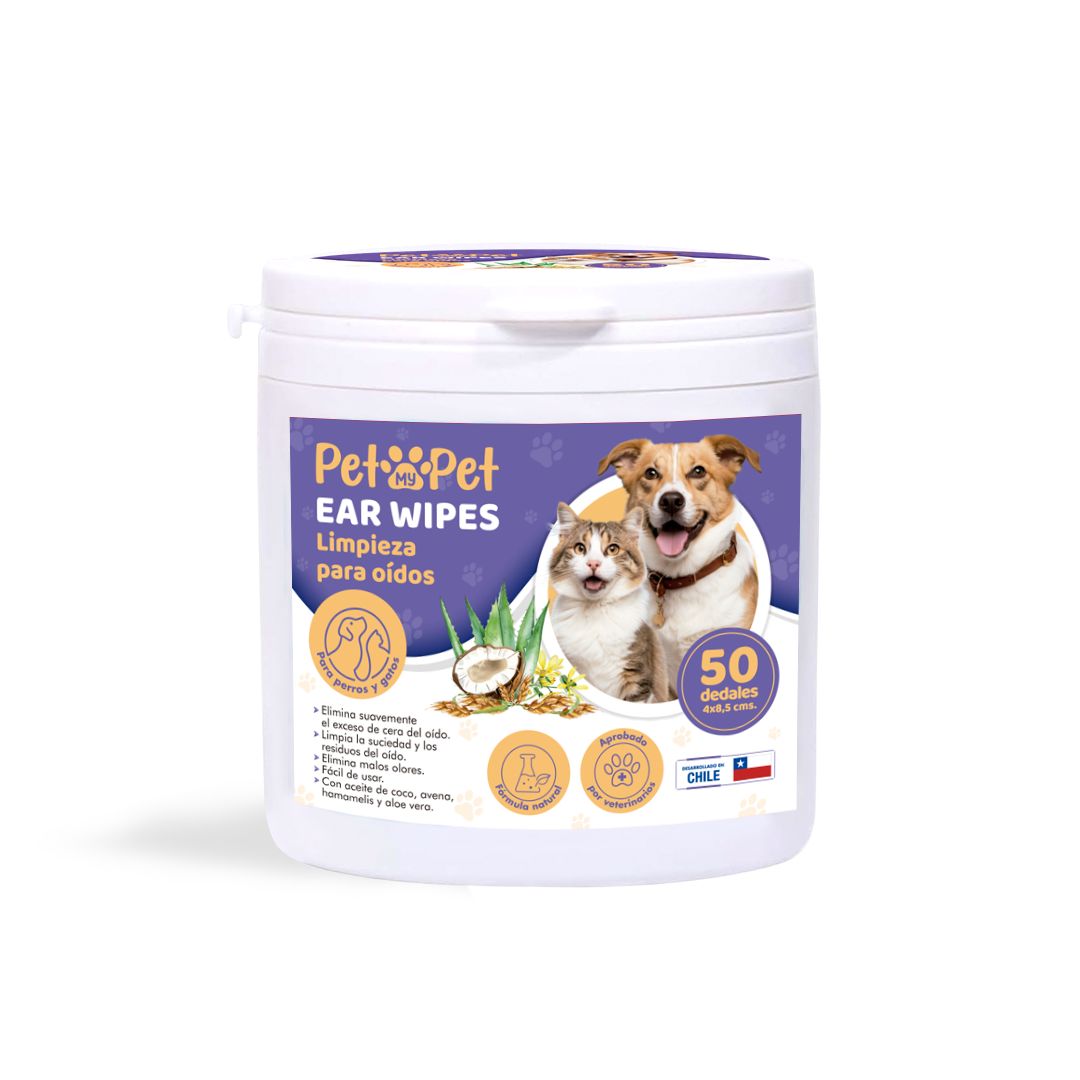 Toallitas PetMyPet Oídos Perro y Gato 50un
