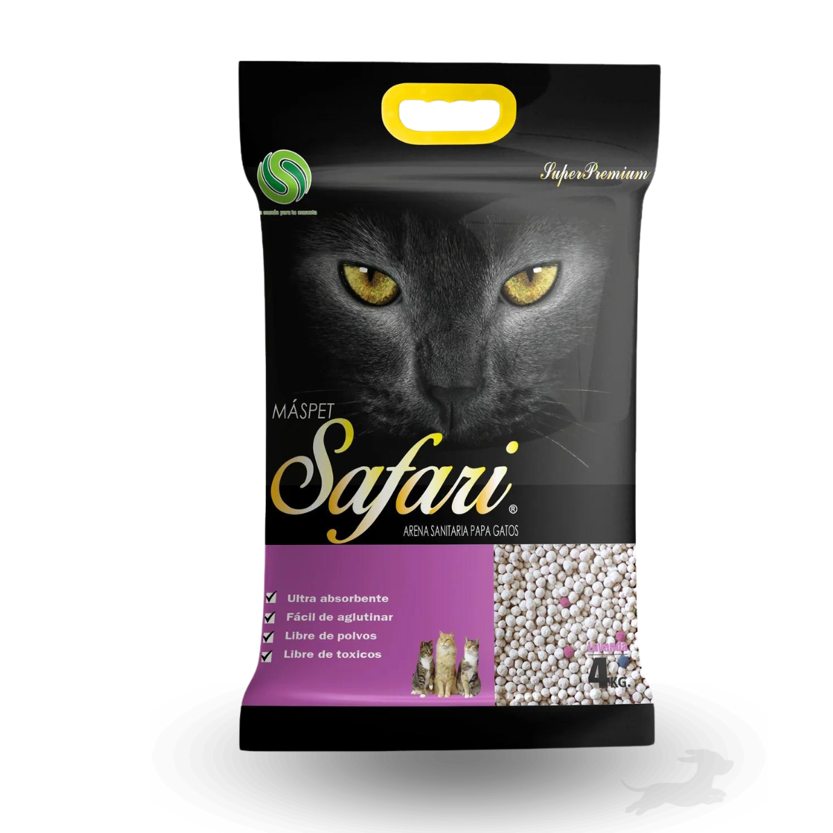 Arena Sanitaria Safari 4KG Aroma Lavanda - Mascota Express