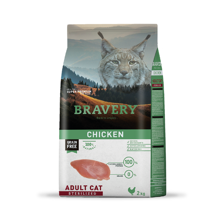 Bravery Gato Adulto Esterilizado - Pollo - Mascota Express
