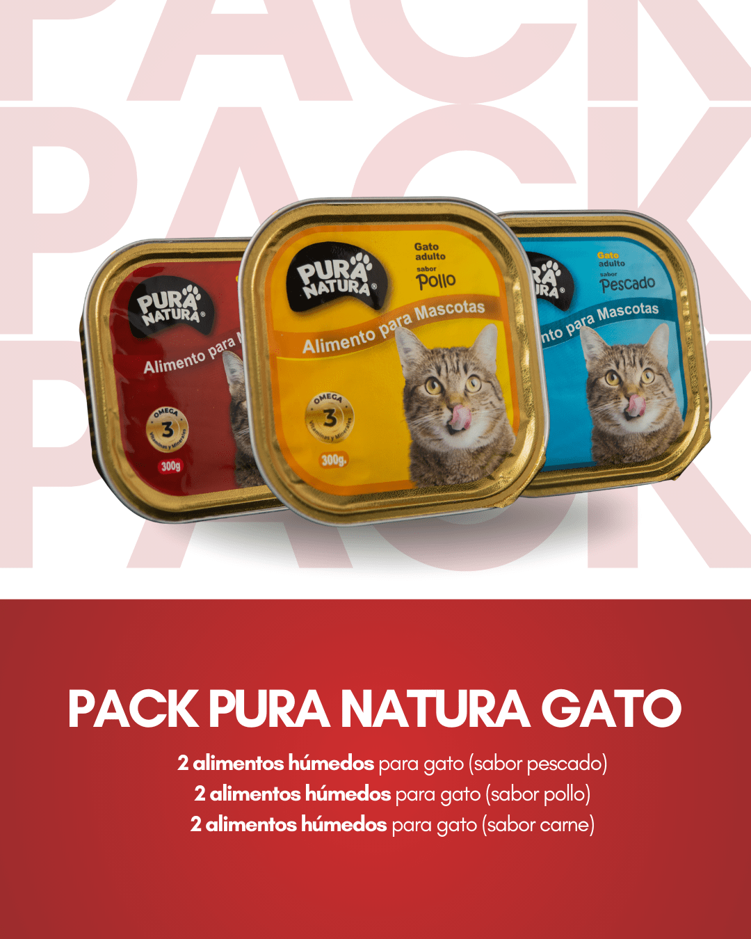 Pack Mix 6 Latas Pura Natura Gato