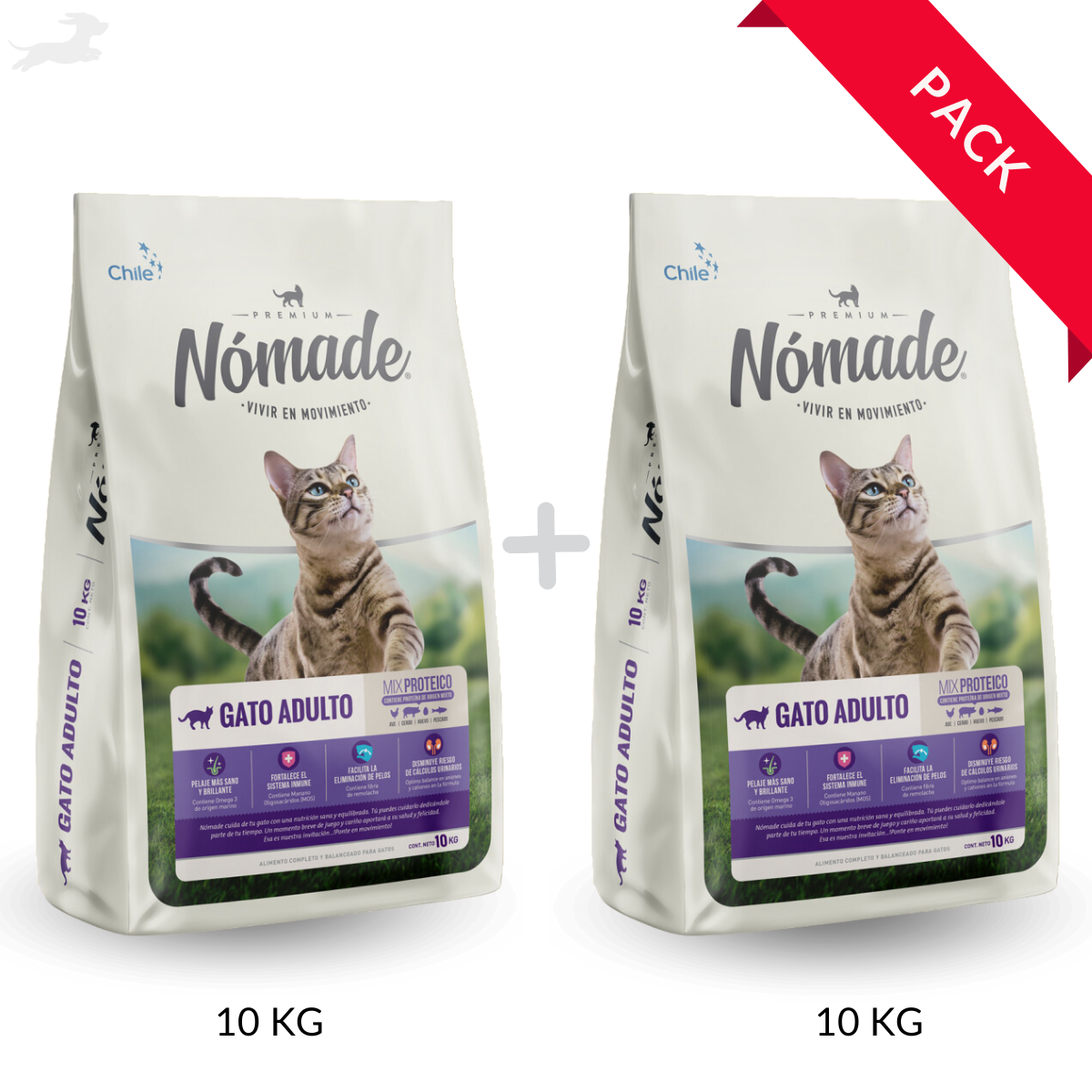 Pack 2 Nomade Gato 10KG - Mascota Express